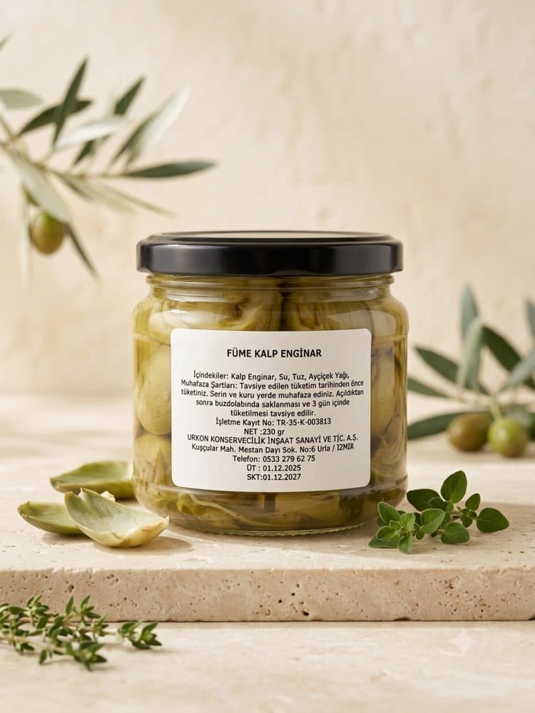 Kavanozda füme enginar kalbi, 230 gram